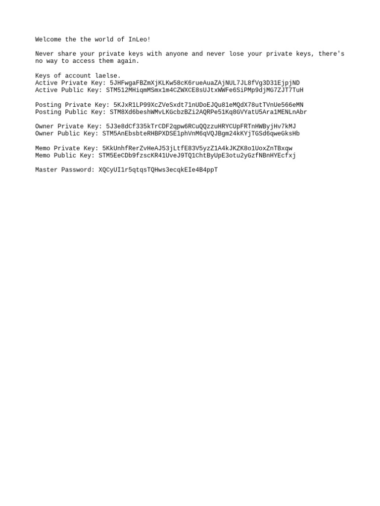 Laelse Hive Keys | PDF