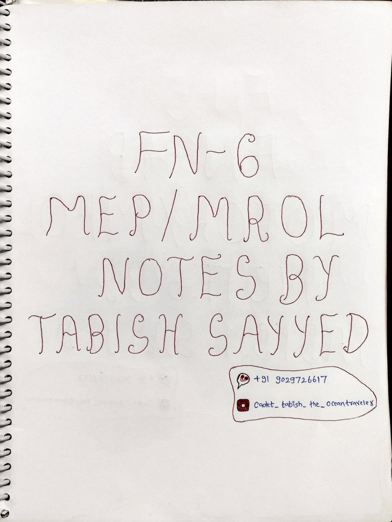 FN-6 MEP Notes by Tabish Sayyed | PDF