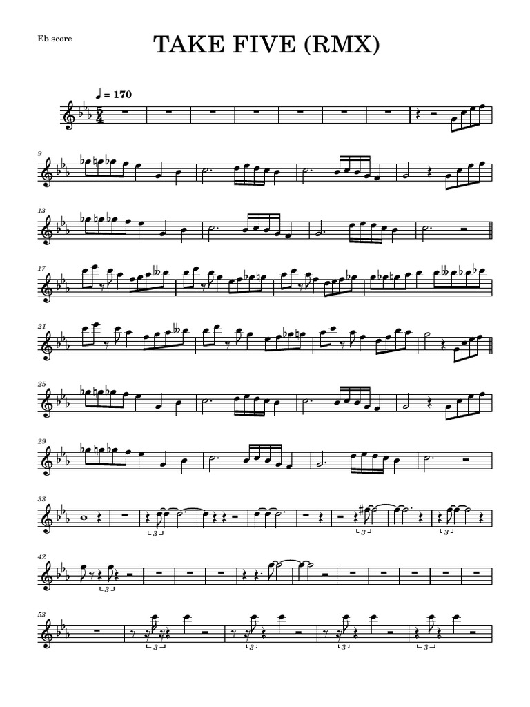 Take Five RMX Eb Score | PDF