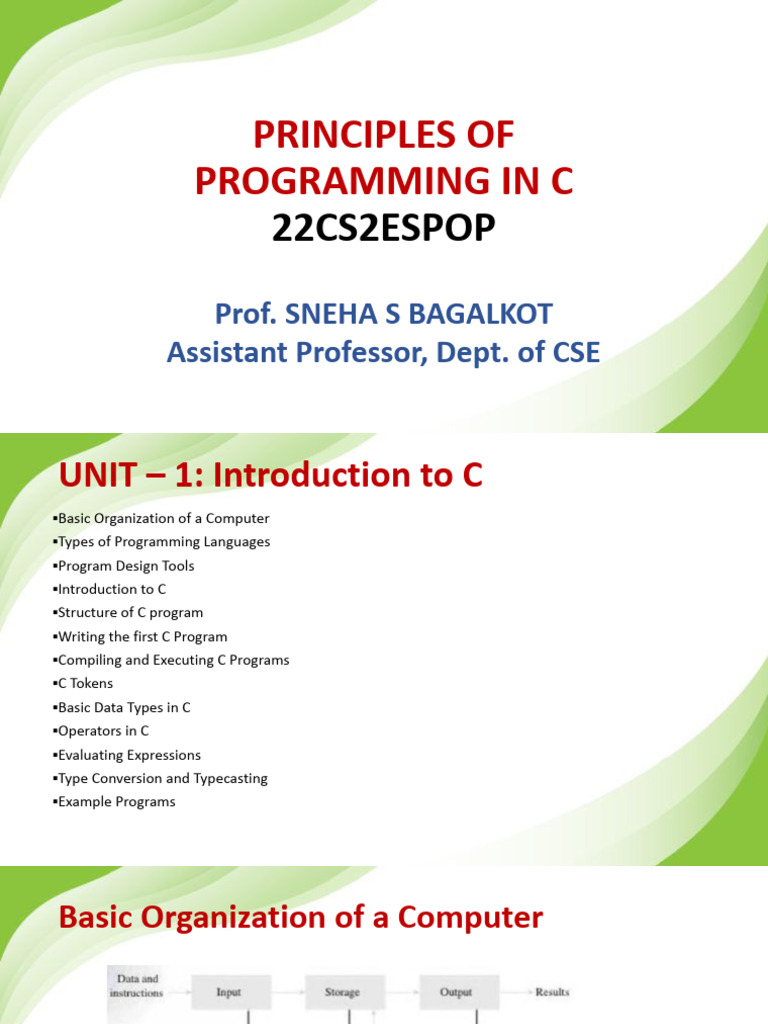 Introduction to C Programming Principles | PDF | Computer Program ...