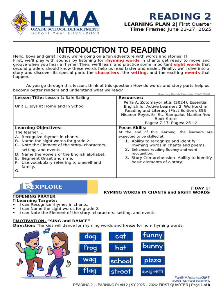 Grade 2 Reading: Rhymes and Stories | PDF | Syllable | Linguistics