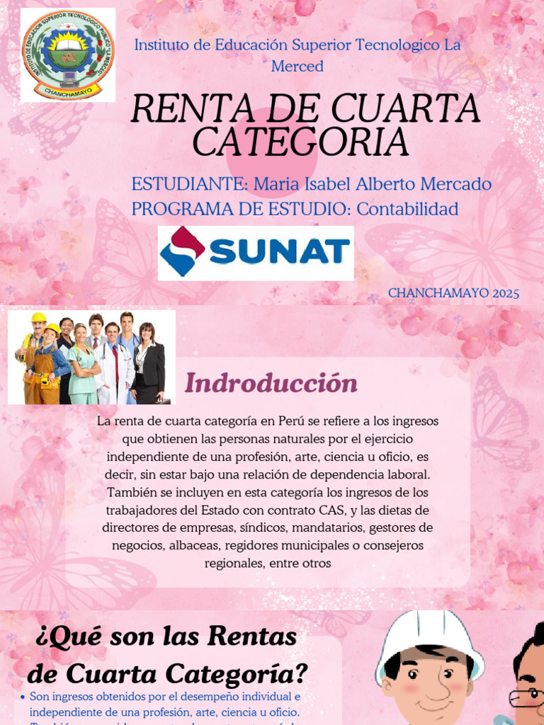 Renta de Cuarta Categoría en Perú | PDF | Impuestos | Economias