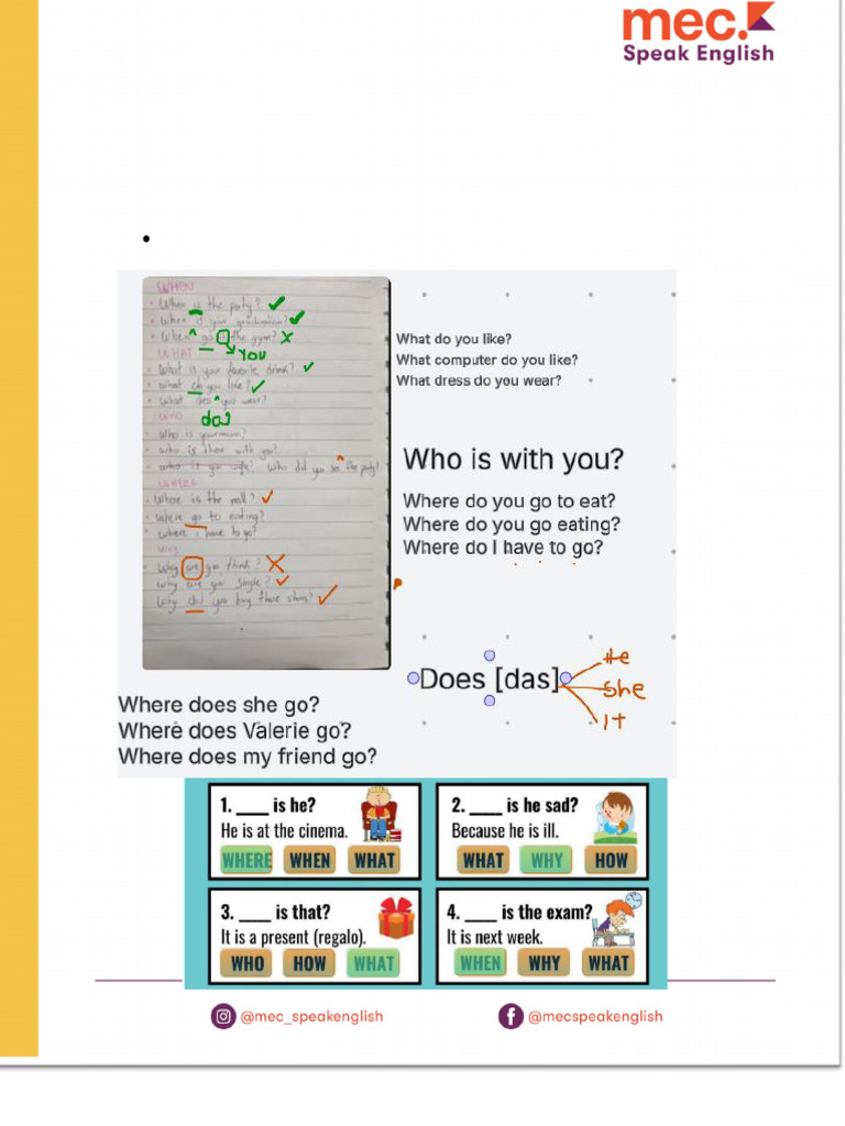 WH Question Practice Session Overview | PDF