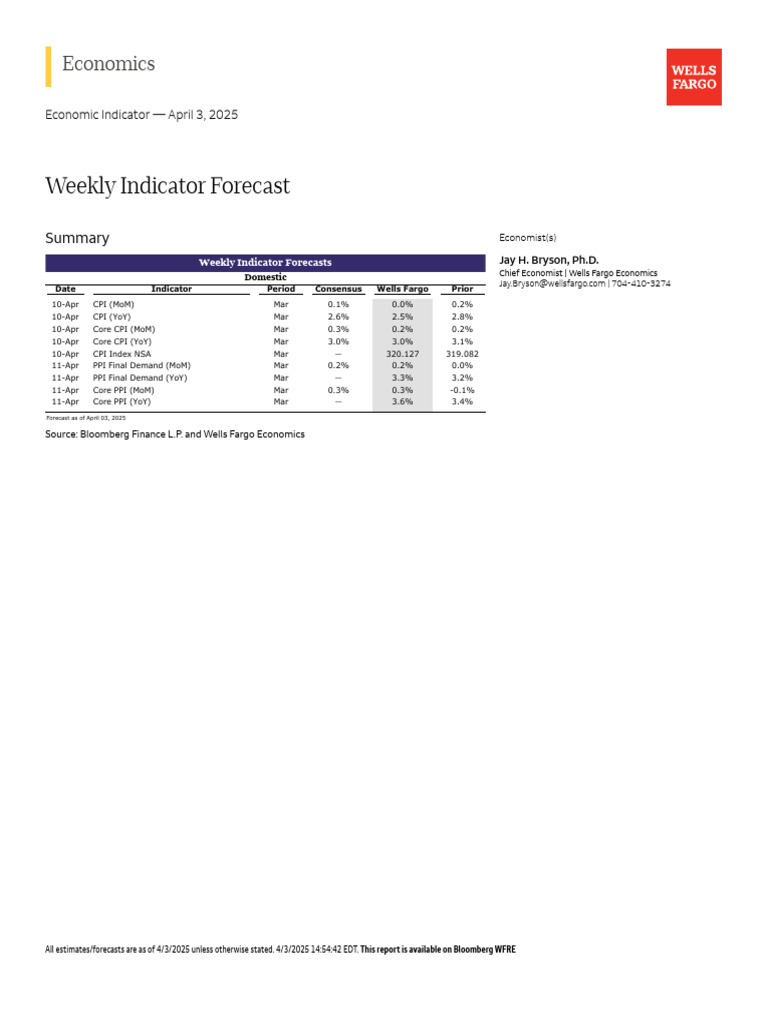 Weekly Economic Indicator Update | PDF | Artificial Intelligence ...