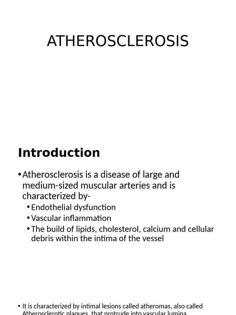 Understanding Atherosclerosis Disease | PDF