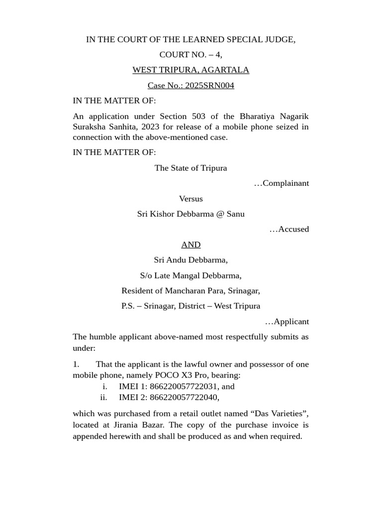Release of Seized Articles | PDF | Justice | Crime & Violence