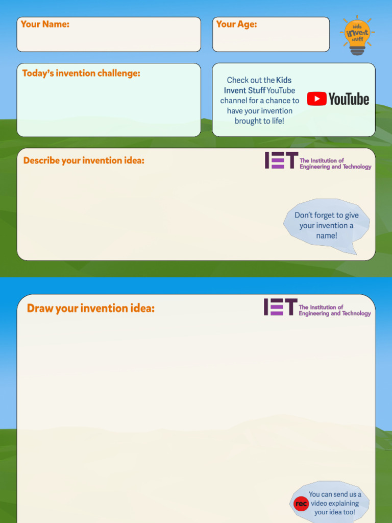 Invention+Worksheet+ +KIS | PDF