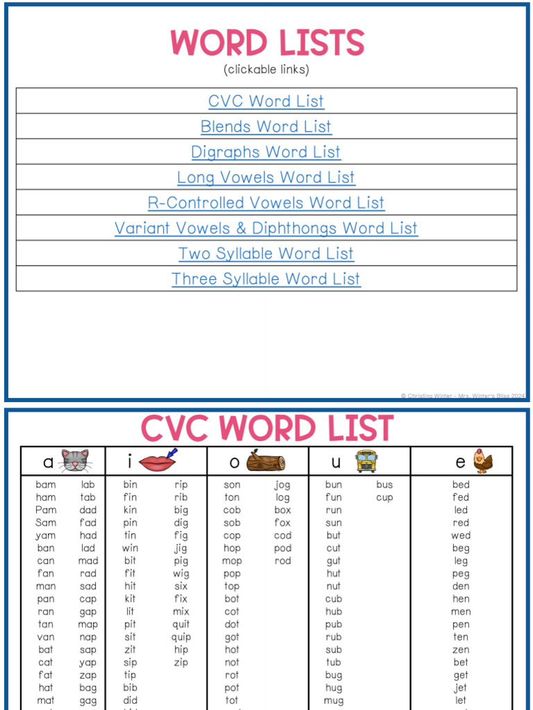Bundled Word Lists | PDF