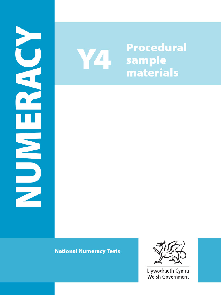 Year 4 Numeracy Test Sample Materials | PDF | Teachers | Cognition