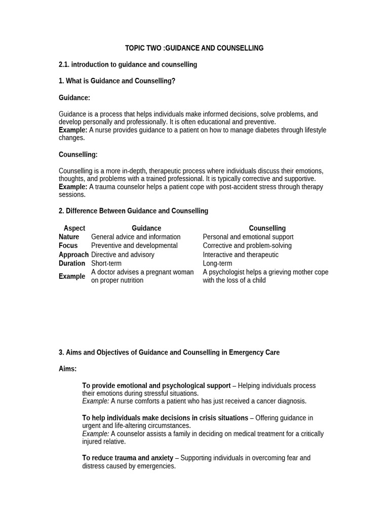 Guidance and Counselling Overview | PDF | Psychotherapy | Mental Health