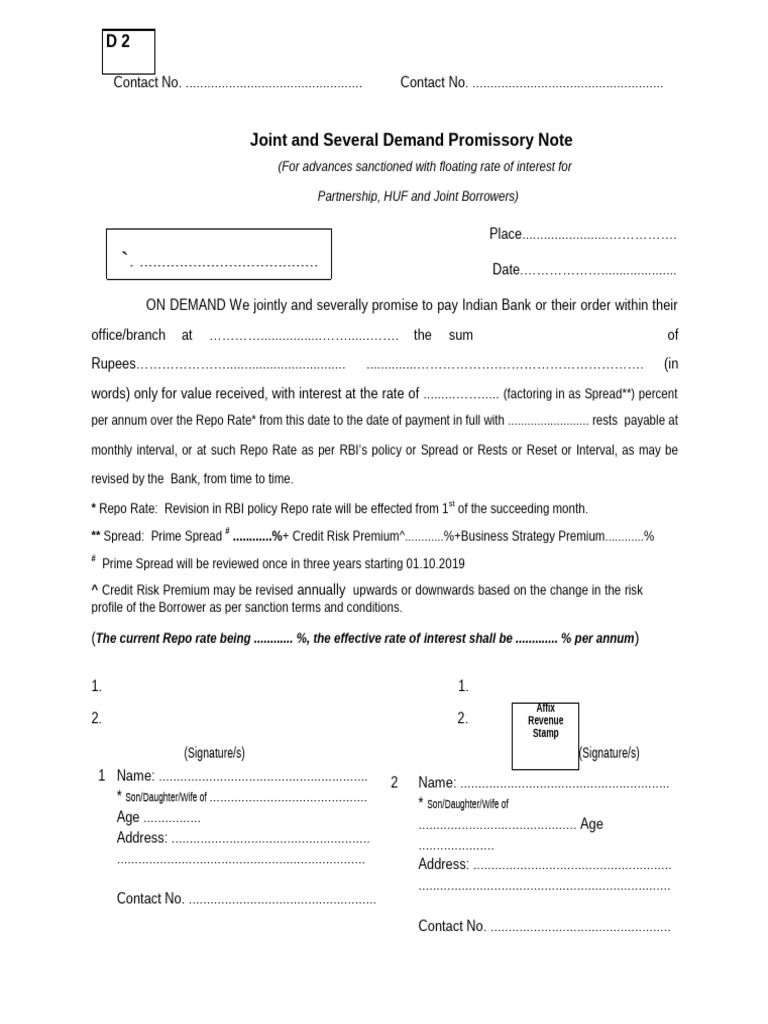 ICICI Car Loan EMI Agreement Template | PDF | Reserve Bank Of India ...