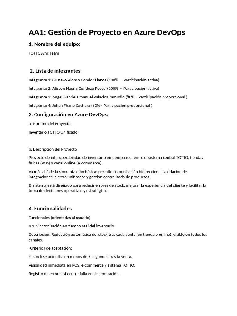 Proyecto de Inventario en Azure DevOps | PDF | Ciencias de la ...
