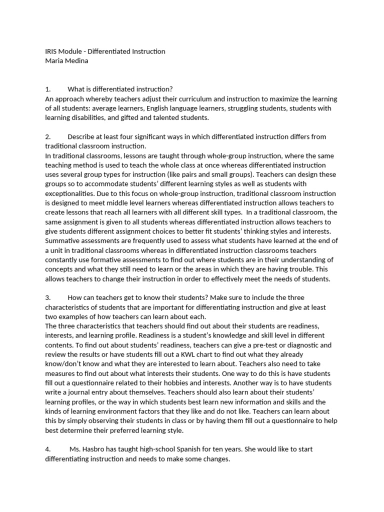 Understanding Differentiated Instruction | PDF | Differentiated ...