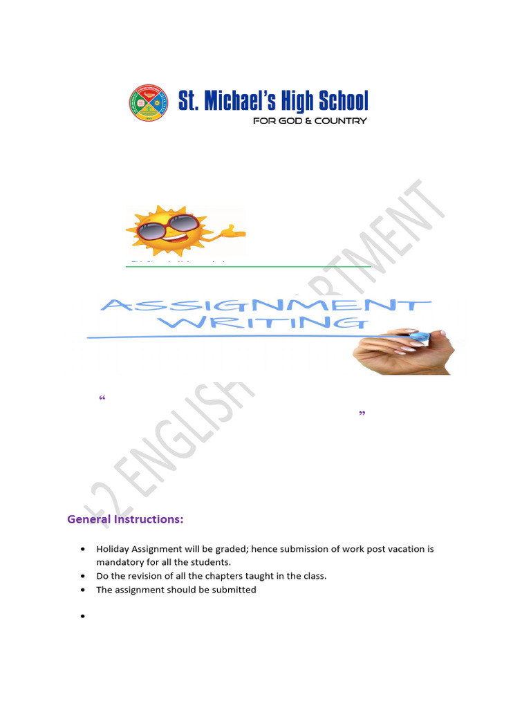 Grade XII Summer Holiday Assignment | PDF
