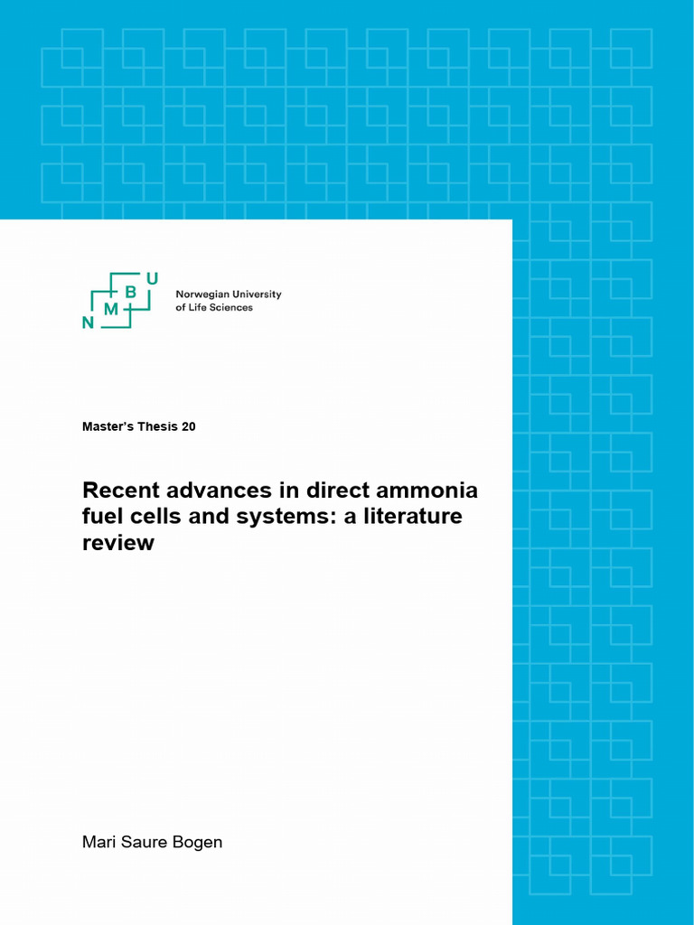 Advances in Ammonia Fuel Cells | PDF | Solid Oxide Fuel Cell | Fuel Cell