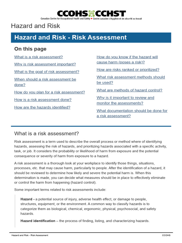 Comprehensive Guide to Risk Assessment | PDF | Risk | Risk Assessment
