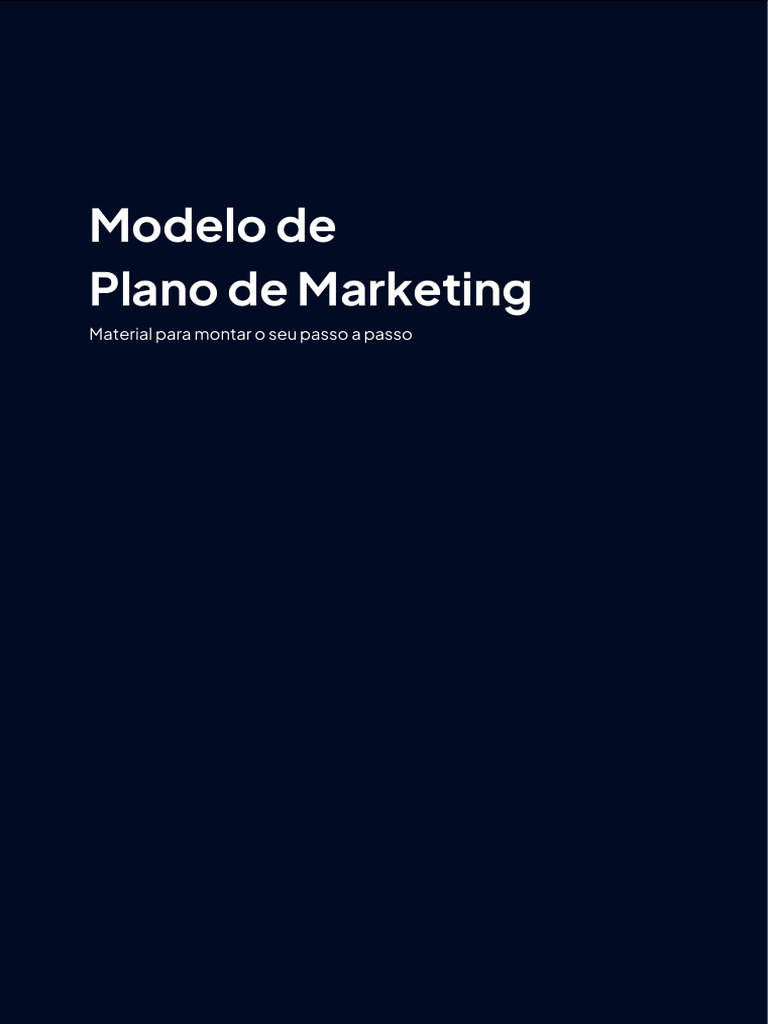 Modelo de Plano de Marketing Eficaz | PDF | Análise SWOT | Marketing