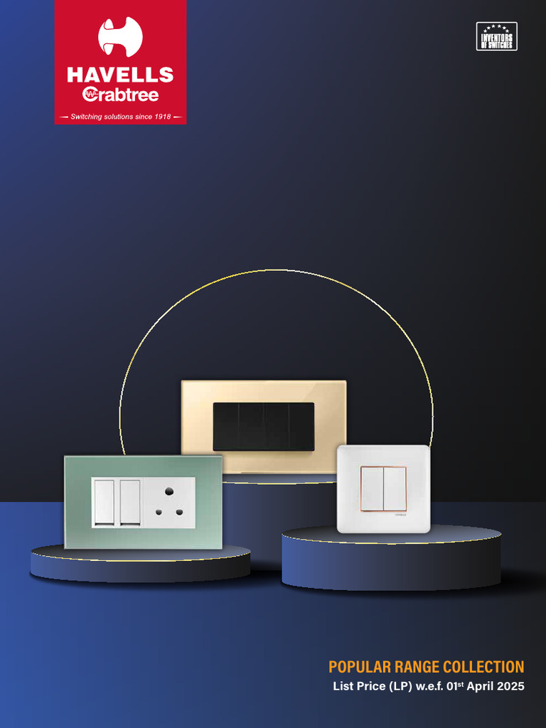 Havells Switch Price List 2025 | PDF | Information And Communications ...