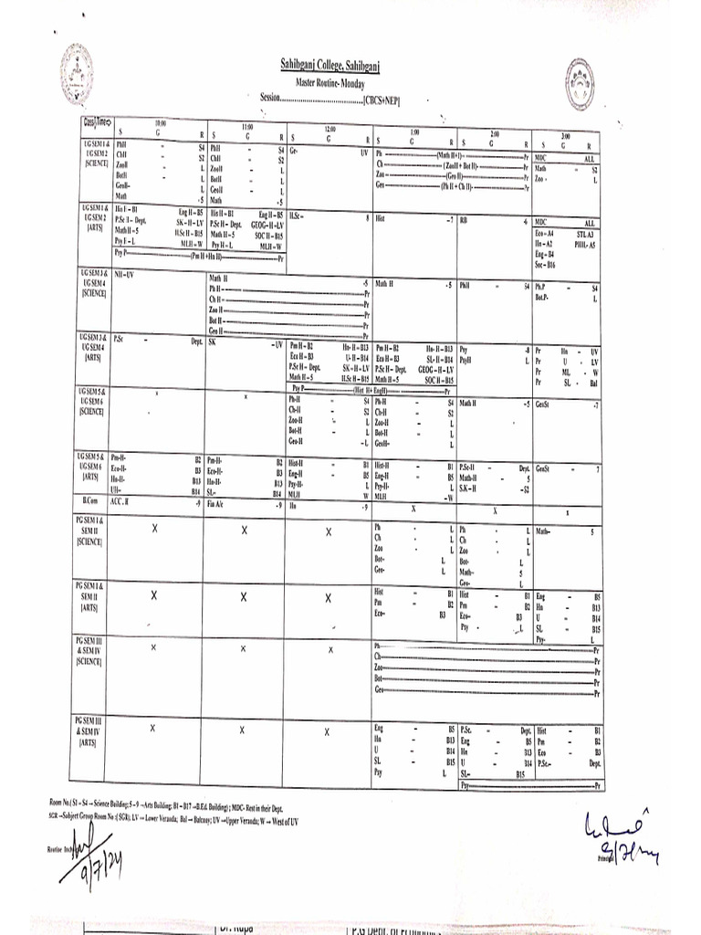 College Routine | PDF
