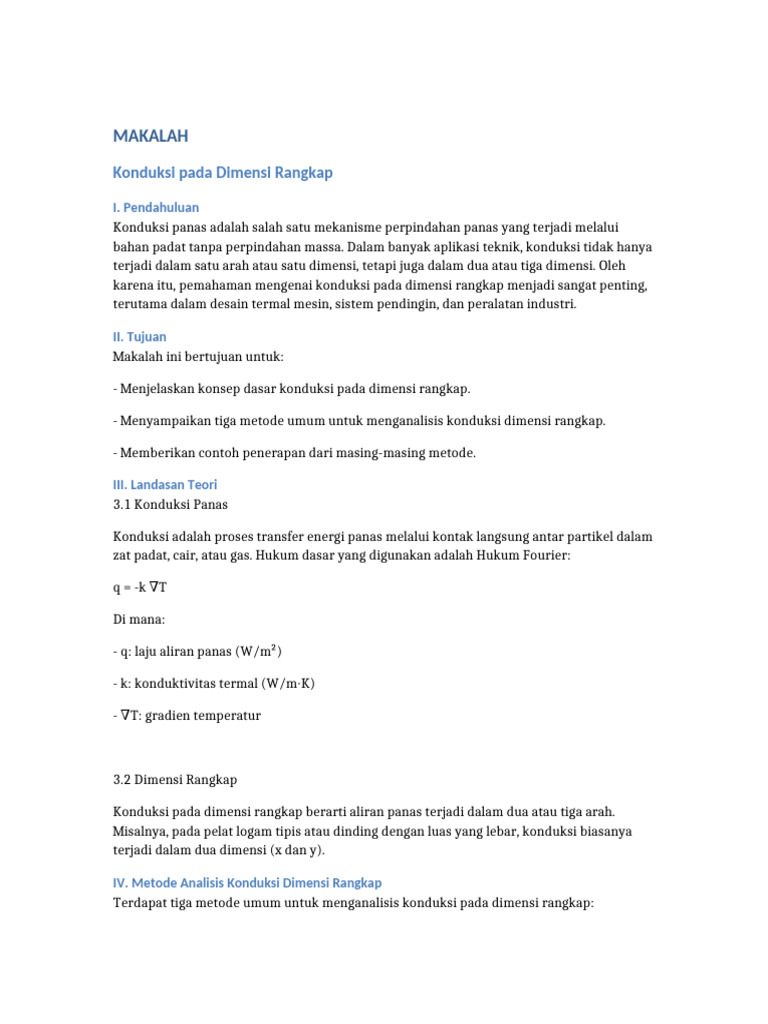 Konduksi Dimensi Rangkap | PDF