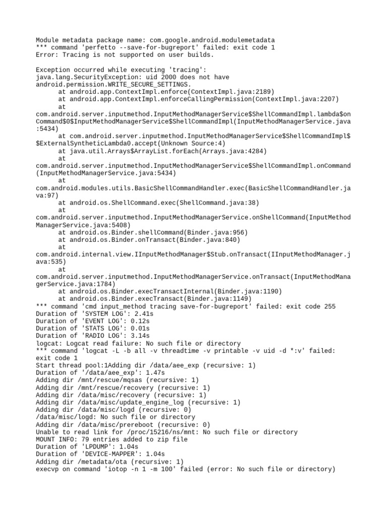 Android Module Metadata Errors | PDF | Computing | Computer Science