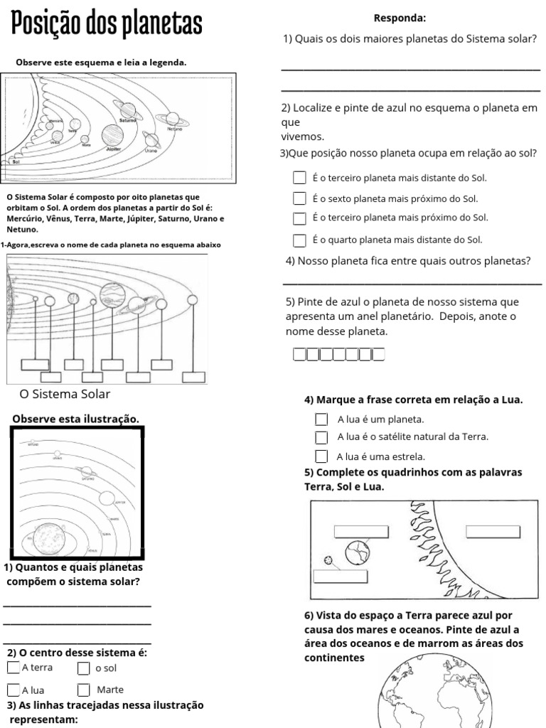 Sistema Solar 3° Ano - 20250609 - 204244 - 0000 | PDF | Planetas ...