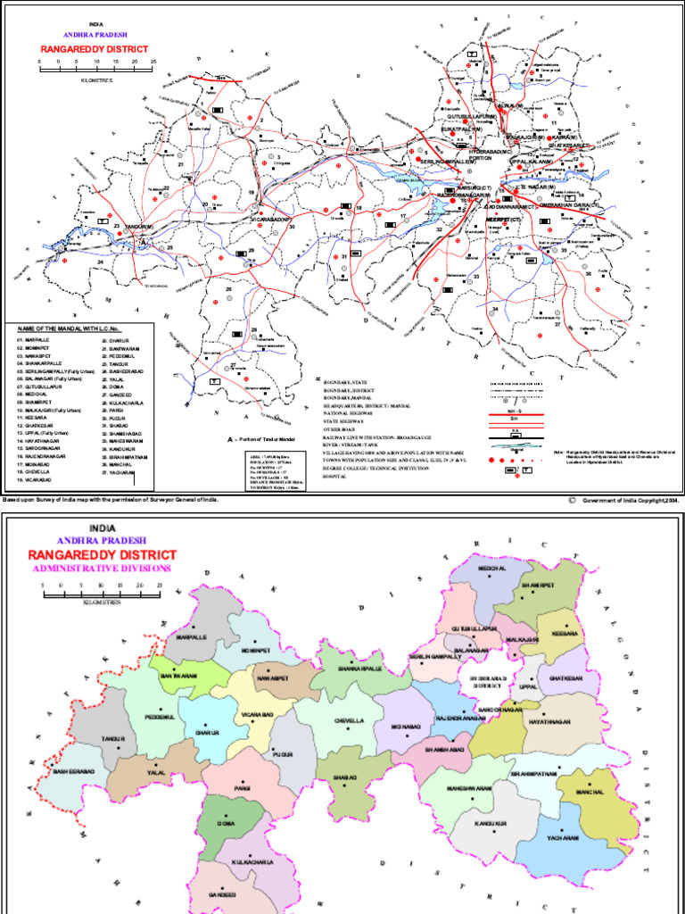Rangareddy District Mandals Map | PDF