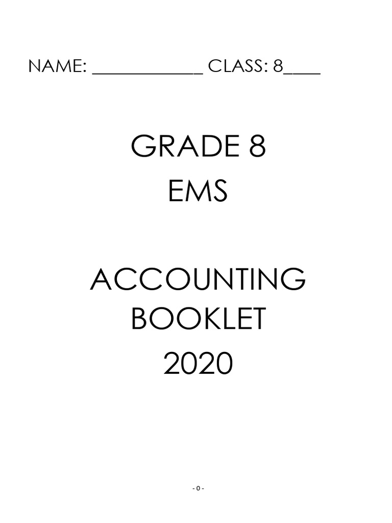 Booklet GR 8 New 2021 | PDF