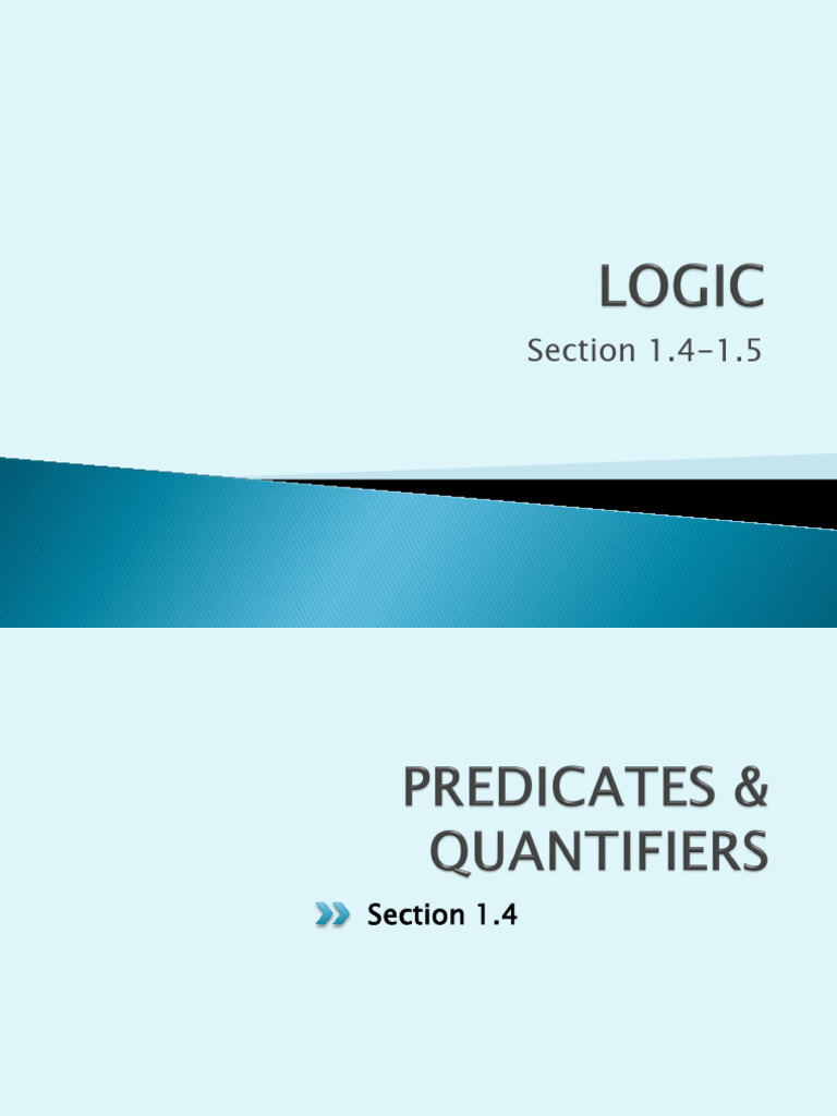Understanding Predicates and Quantifiers | PDF | Grammar | Syntax (Logic)