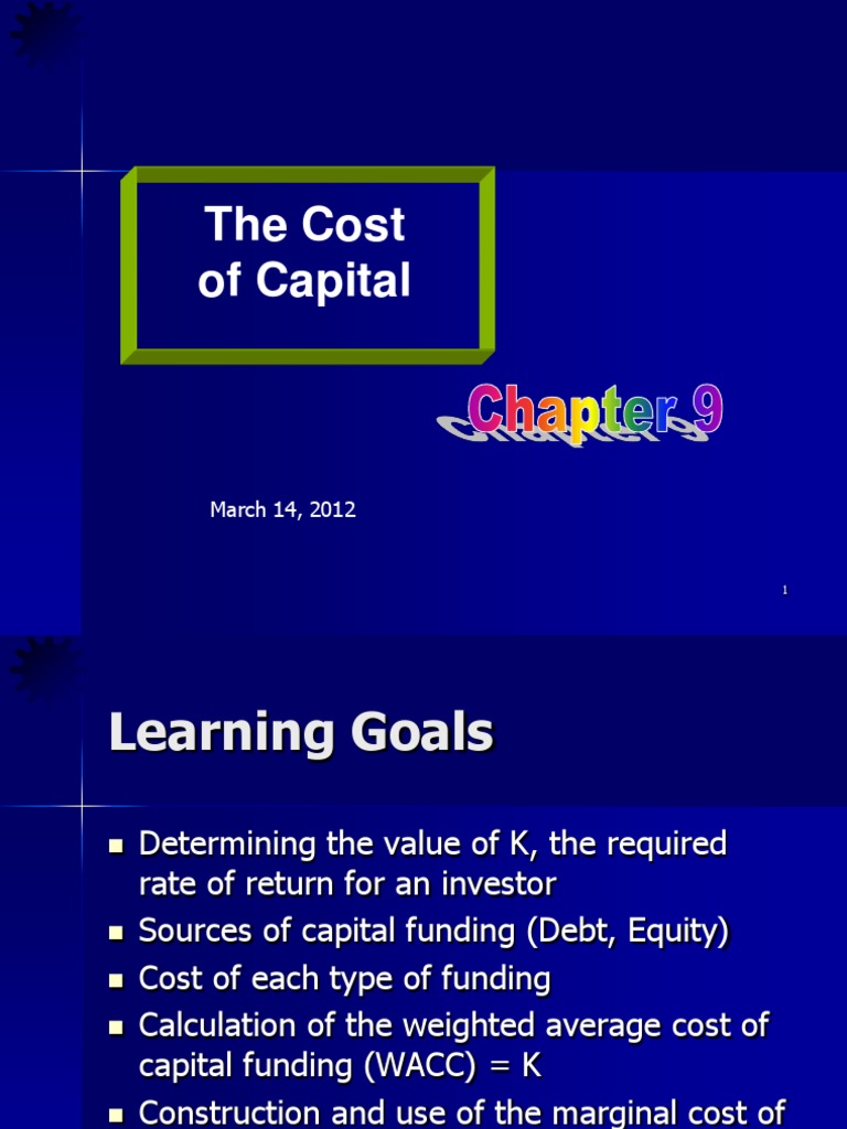 Cost of Capital and WACC Explained | PDF | Cost Of Capital | Financial ...