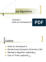 Randomized Algorithms: Tutorial 3 Hints For Homework 2
