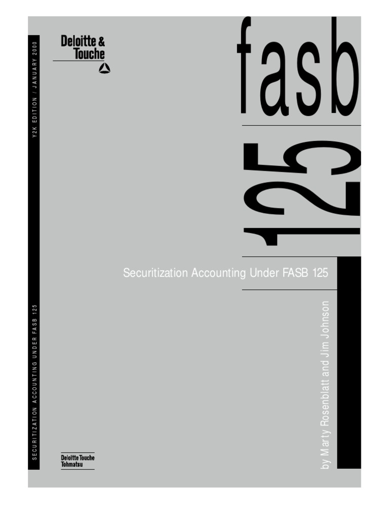 FASB 125 Securitization Accounting Guide | PDF | Securitization ...