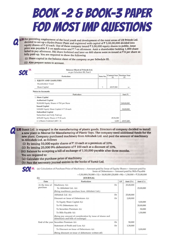 Part B C Imp Questions | PDF