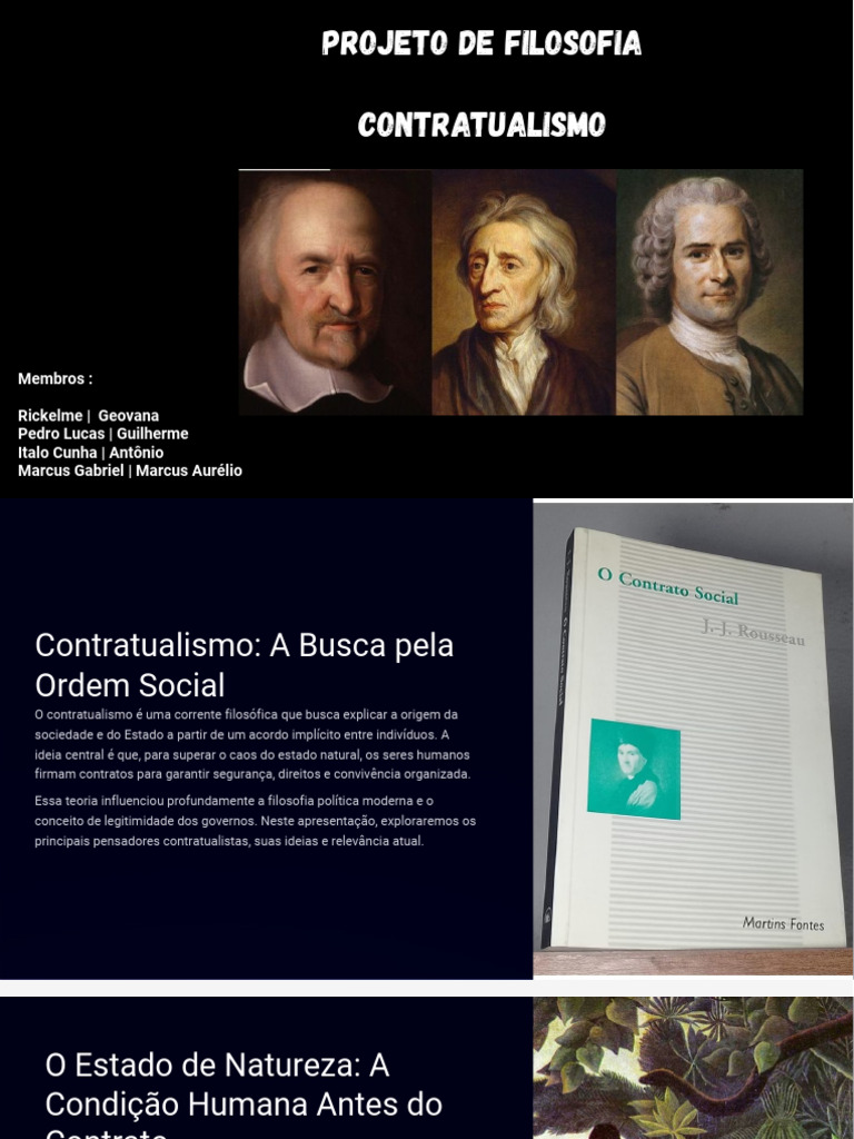 Contratualismo: Filosofia e Impactos Sociais | PDF | Contrato social ...