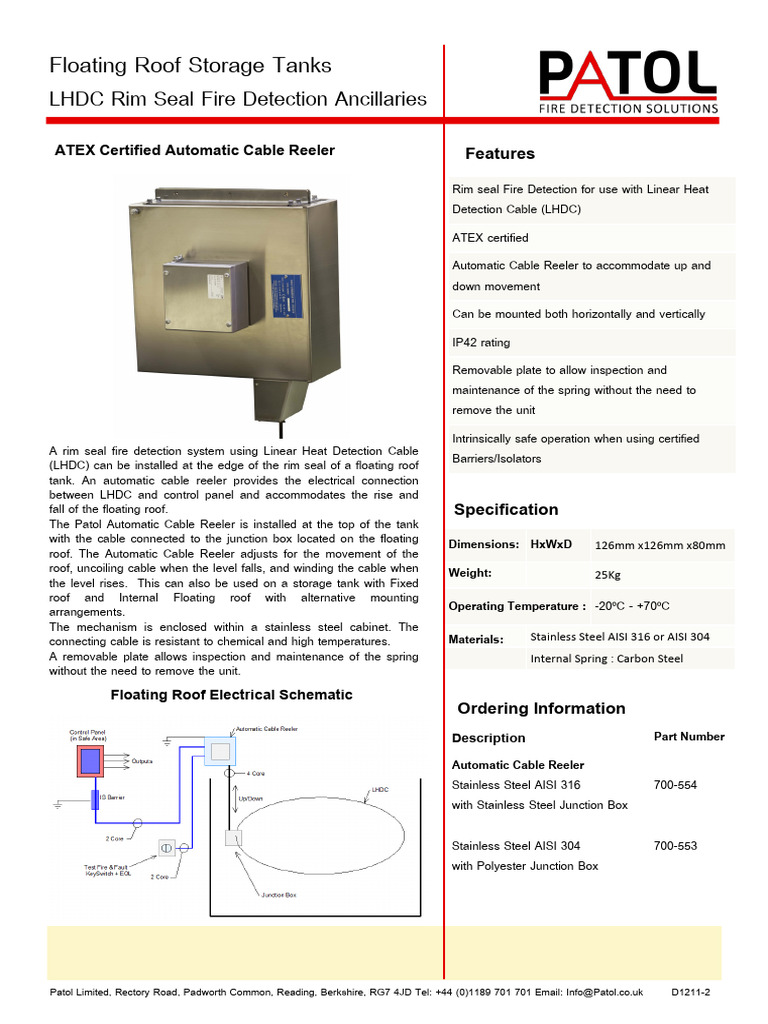 LHDC Rim Seal Fire Detection System | PDF | Steel | Stainless Steel