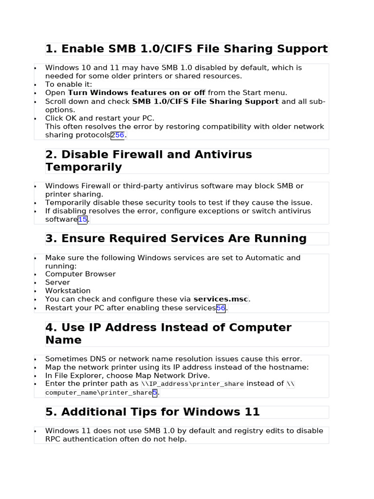 Resolving Network Printer Issues | PDF