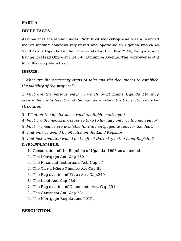 FINAL PTSB LAND 2 JAN TERM 2 WK2 | PDF | Guarantee | Mortgage Law