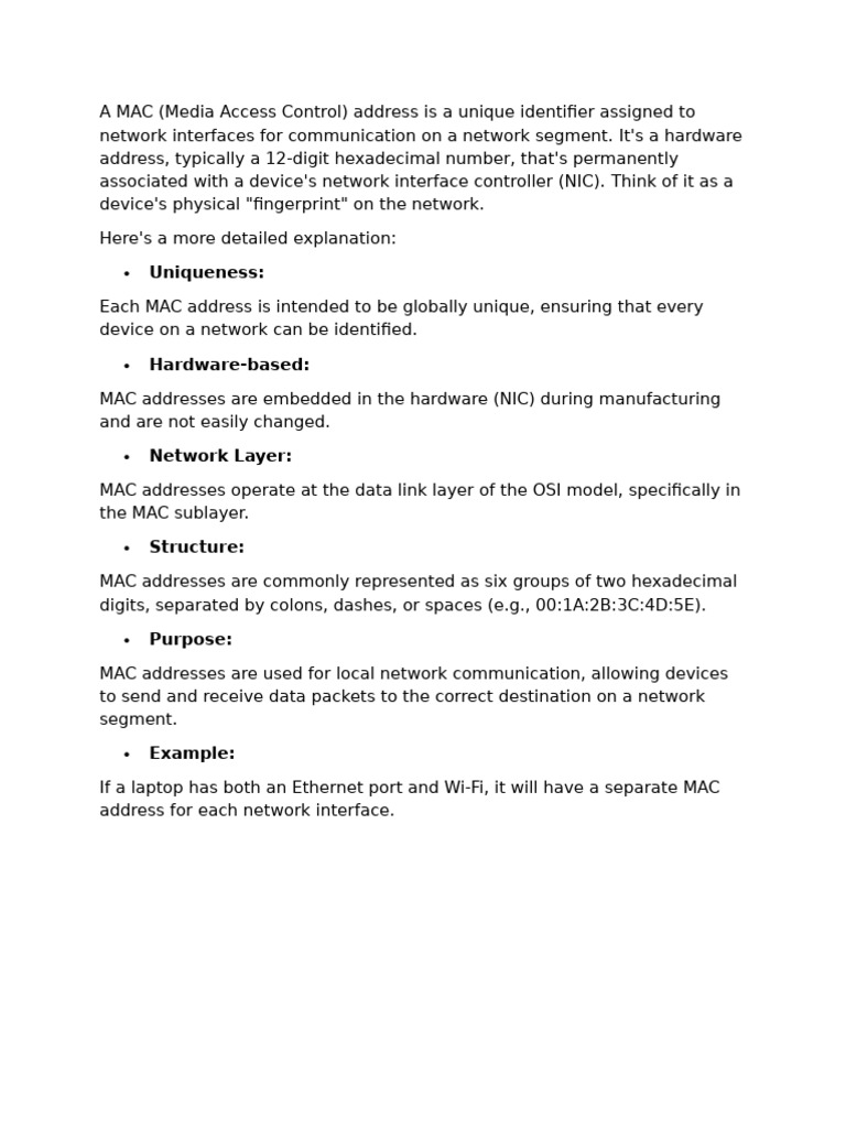 A MAC Address Definition | PDF, image size:768x1024