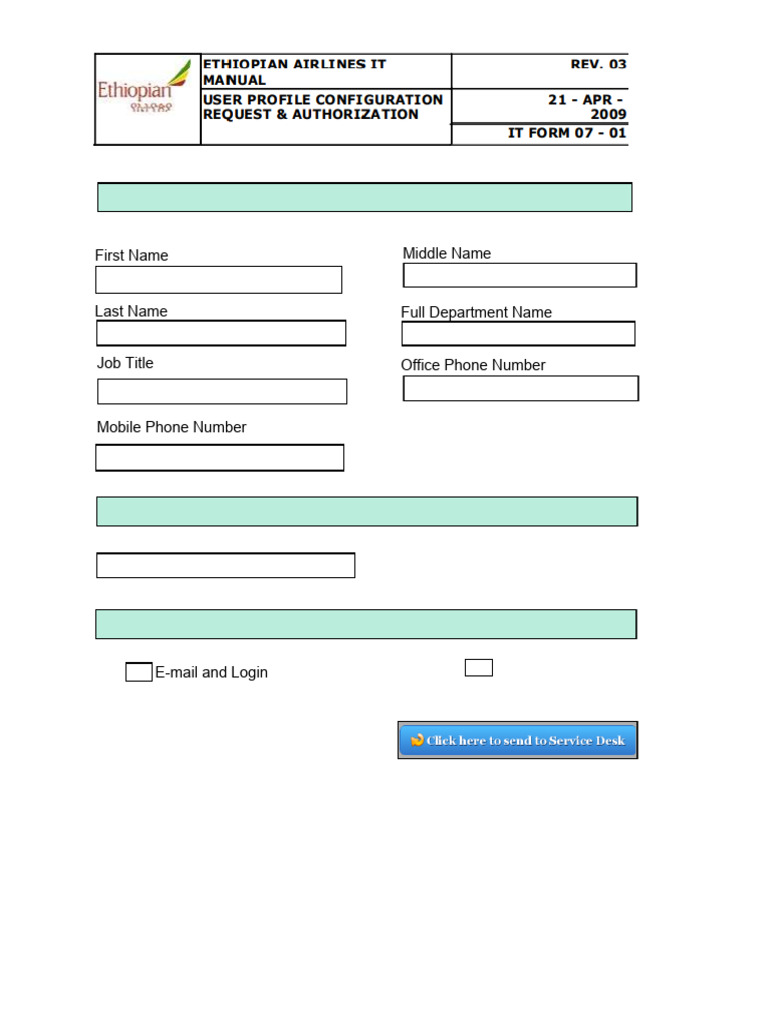 IT SVC Request Form | PDF