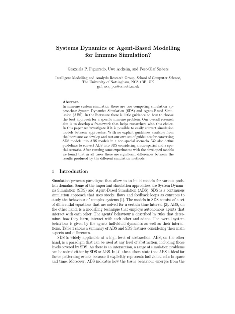 Modelagem Grazziela SD | PDF | Simulation | Agent Based Model