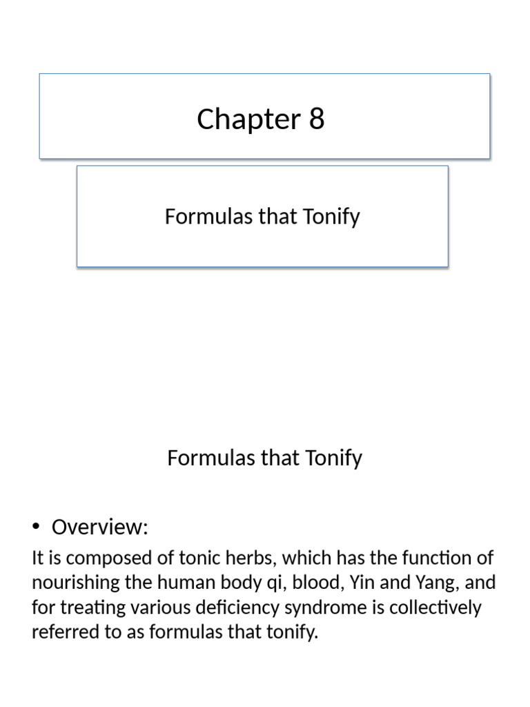 Formulas to Tonify Qi and Blood | PDF | Traditional Chinese Medicine ...