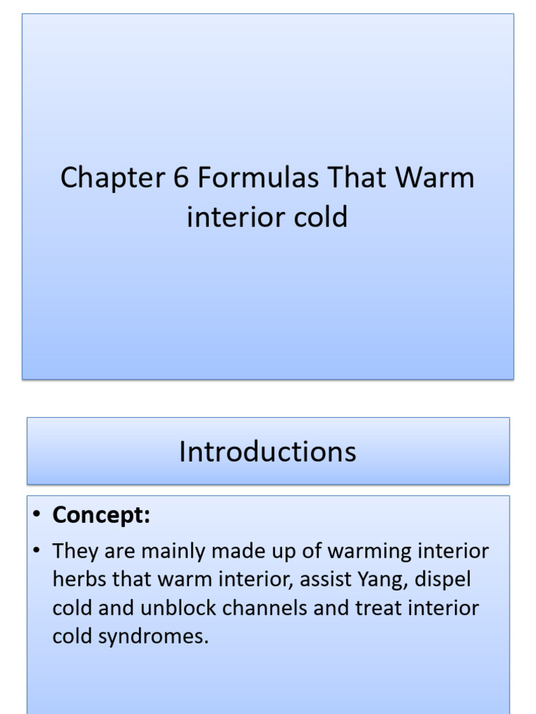 Warming Formulas for Interior Cold | PDF | Diarrhea | Diseases And ...