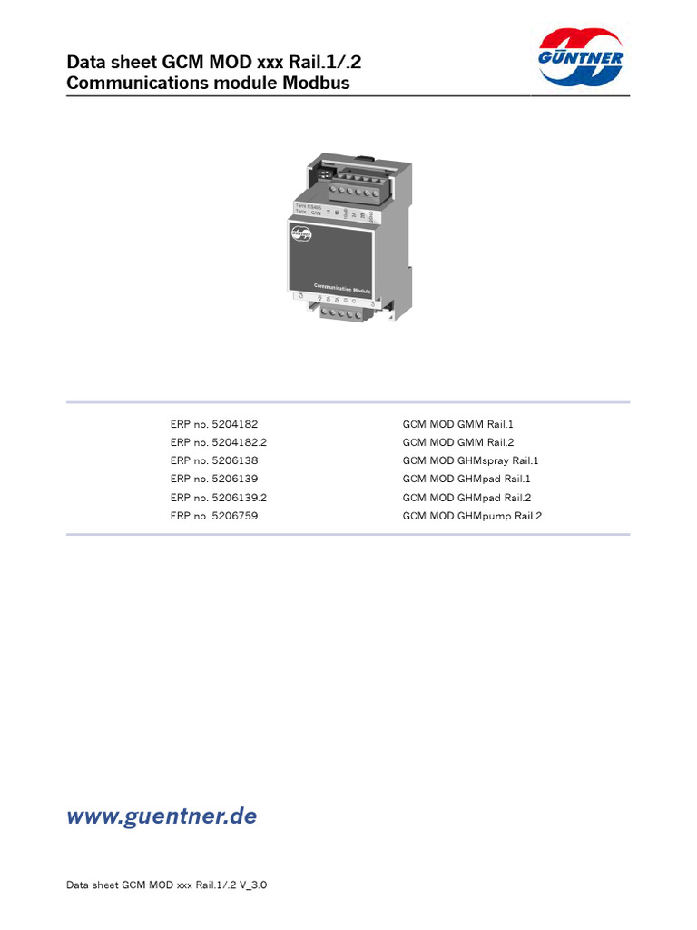 GCM MOD Communication Module Data Sheet | PDF | Power Supply ...
