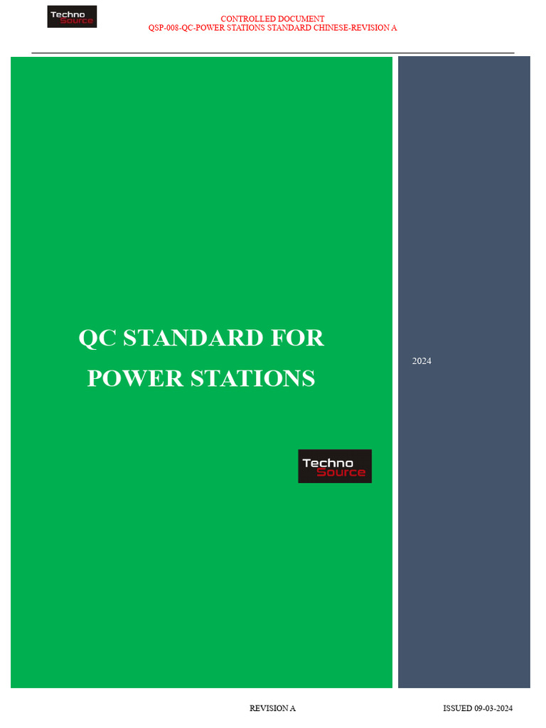 QSP 008 QC Powerstations Standard Chinese Revision A | PDF | Electrical ...