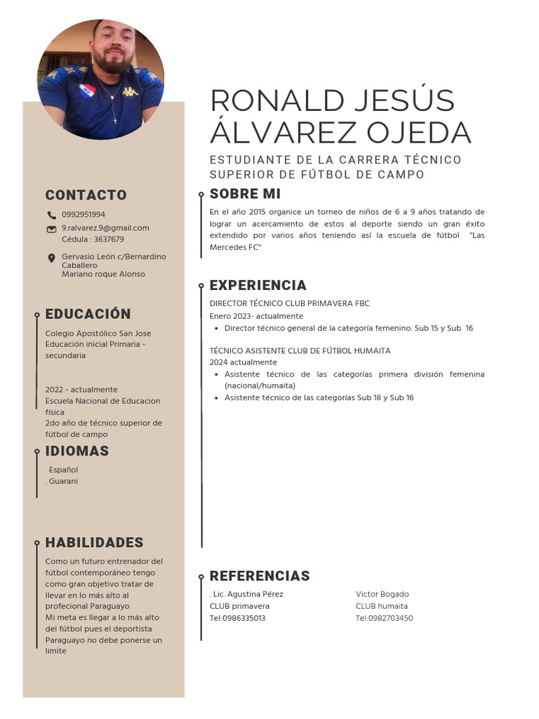 Curriculum Profesional Color Beige 20240417 094424 0000 | PDF