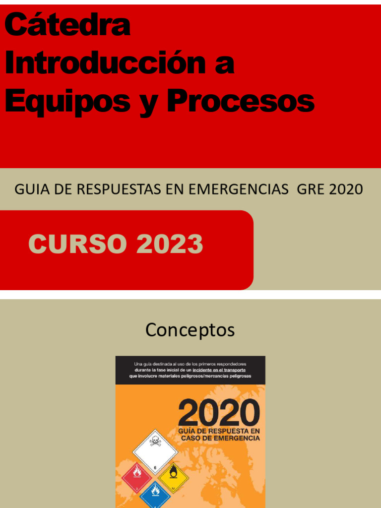 Guía de Emergencias GRE 2023 | PDF