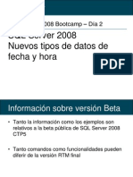 201 - SQL 2008 - Date and Time Data Types - V02.2 - ES