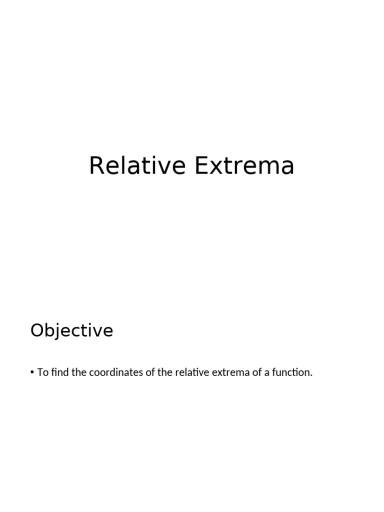 Relative Extrema and Critical Points | PDF | Mathematical Logic ...