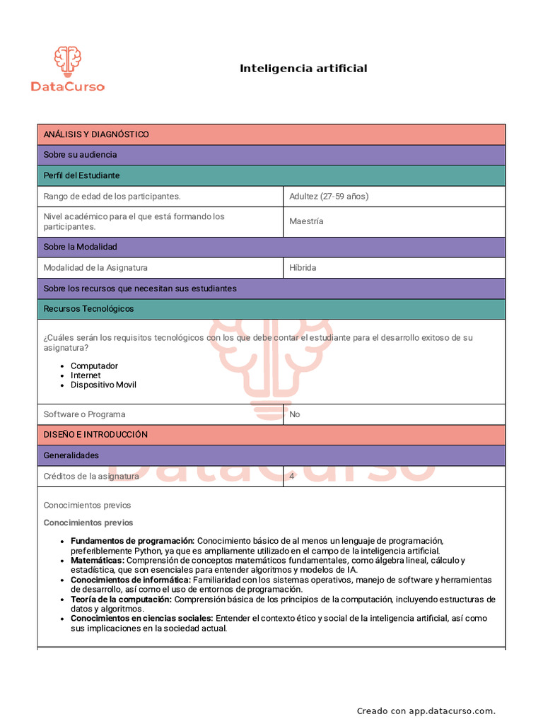 Curso de Inteligencia Artificial: Guía Completa | PDF | Inteligencia ...