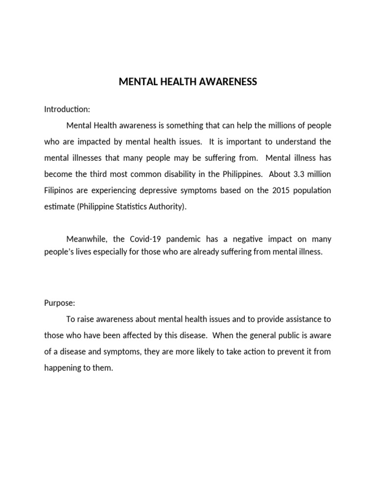 Mental Health Awareness | PDF